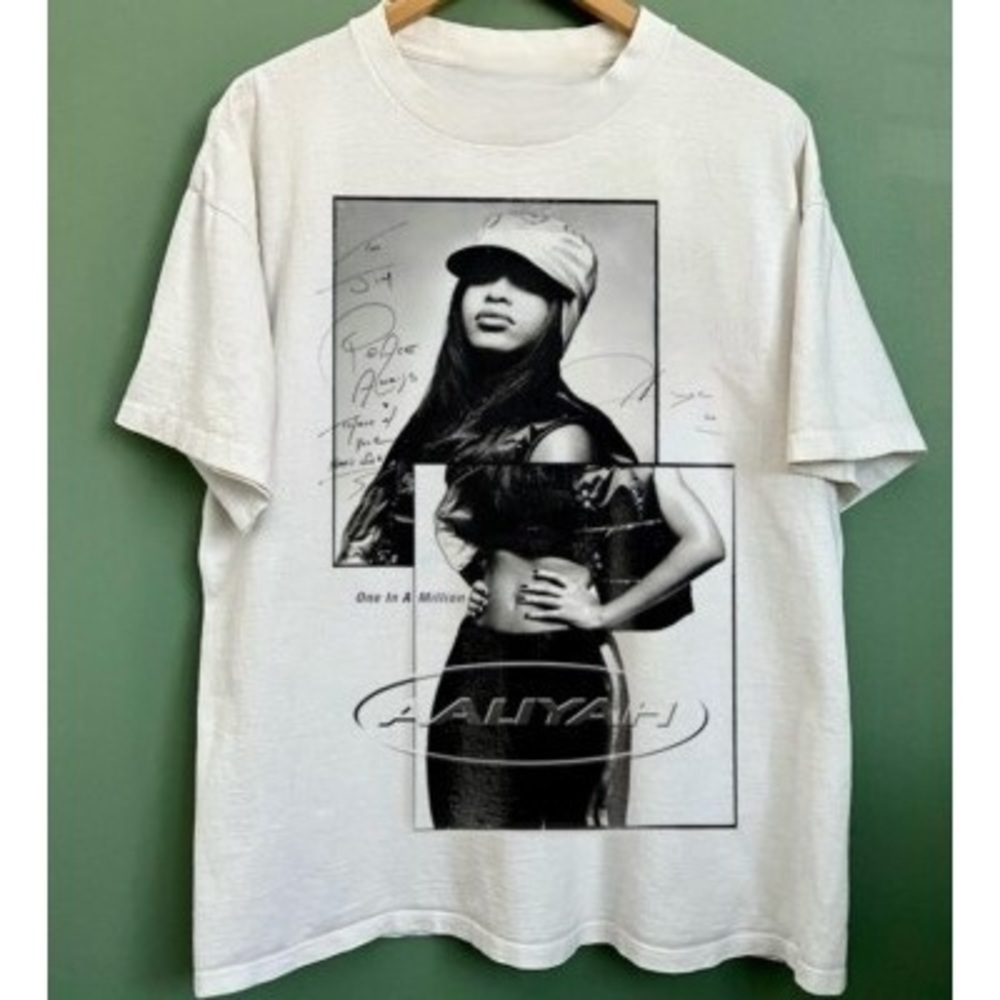 Graphic White Aaliyah Tee